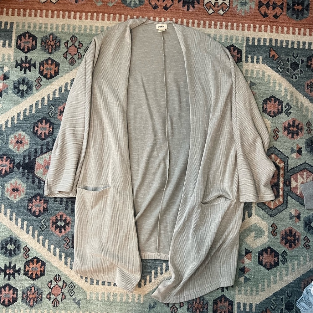 DONNI one size fits all ribbed cardigan